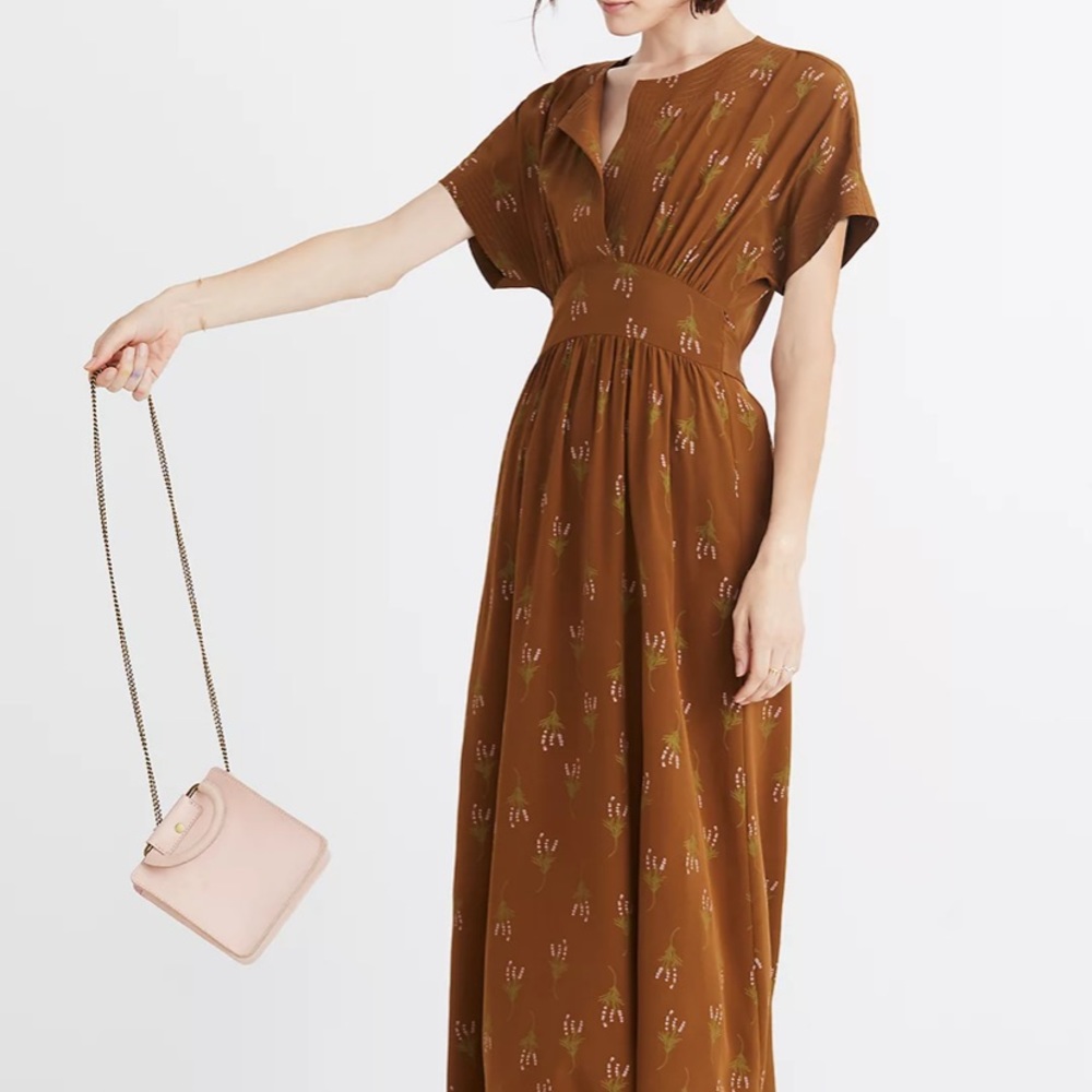 Madewell x No.6 silk dress in wisteria spray